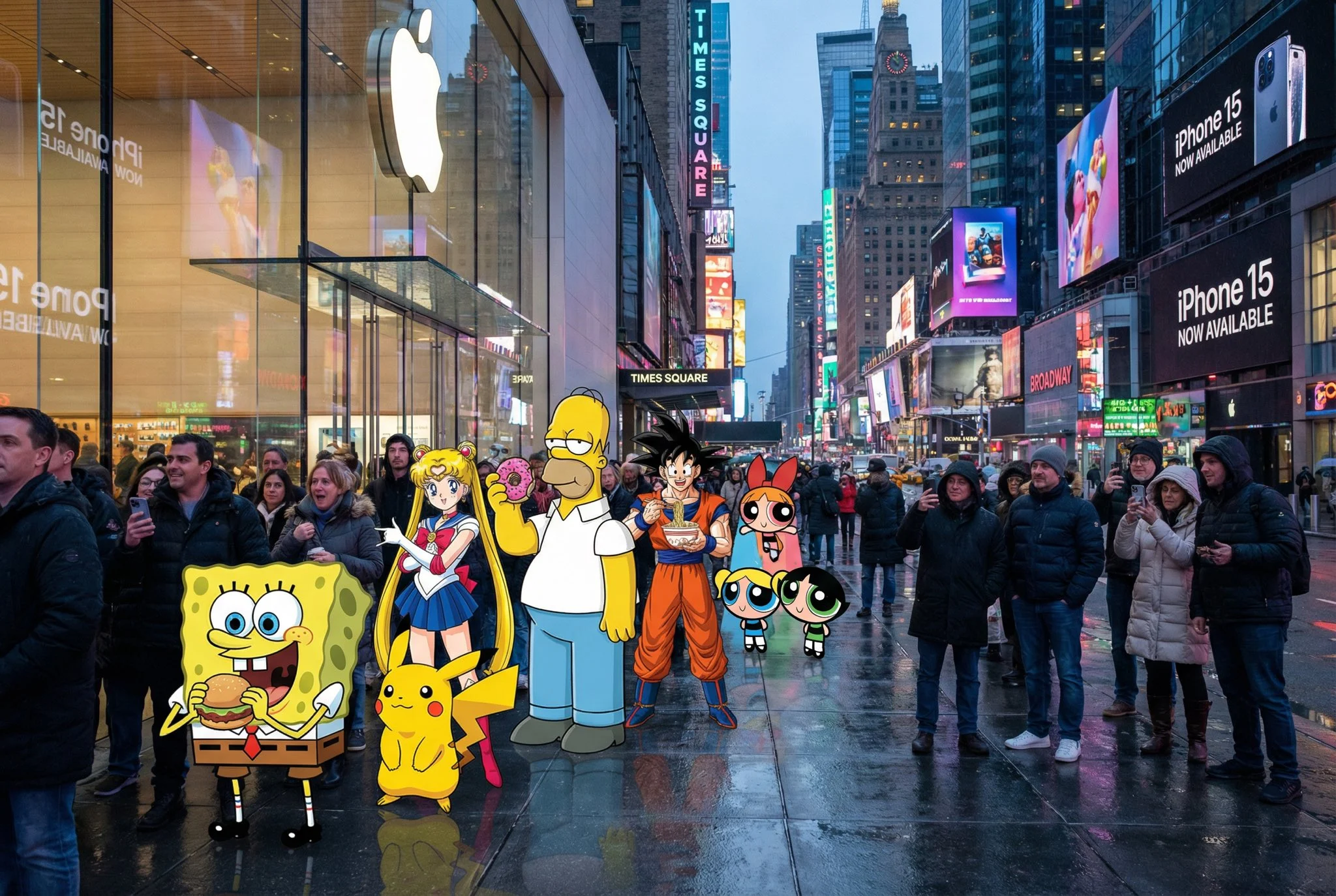 Iconic 90s Cartoon & Anime Characters Traveling the World
