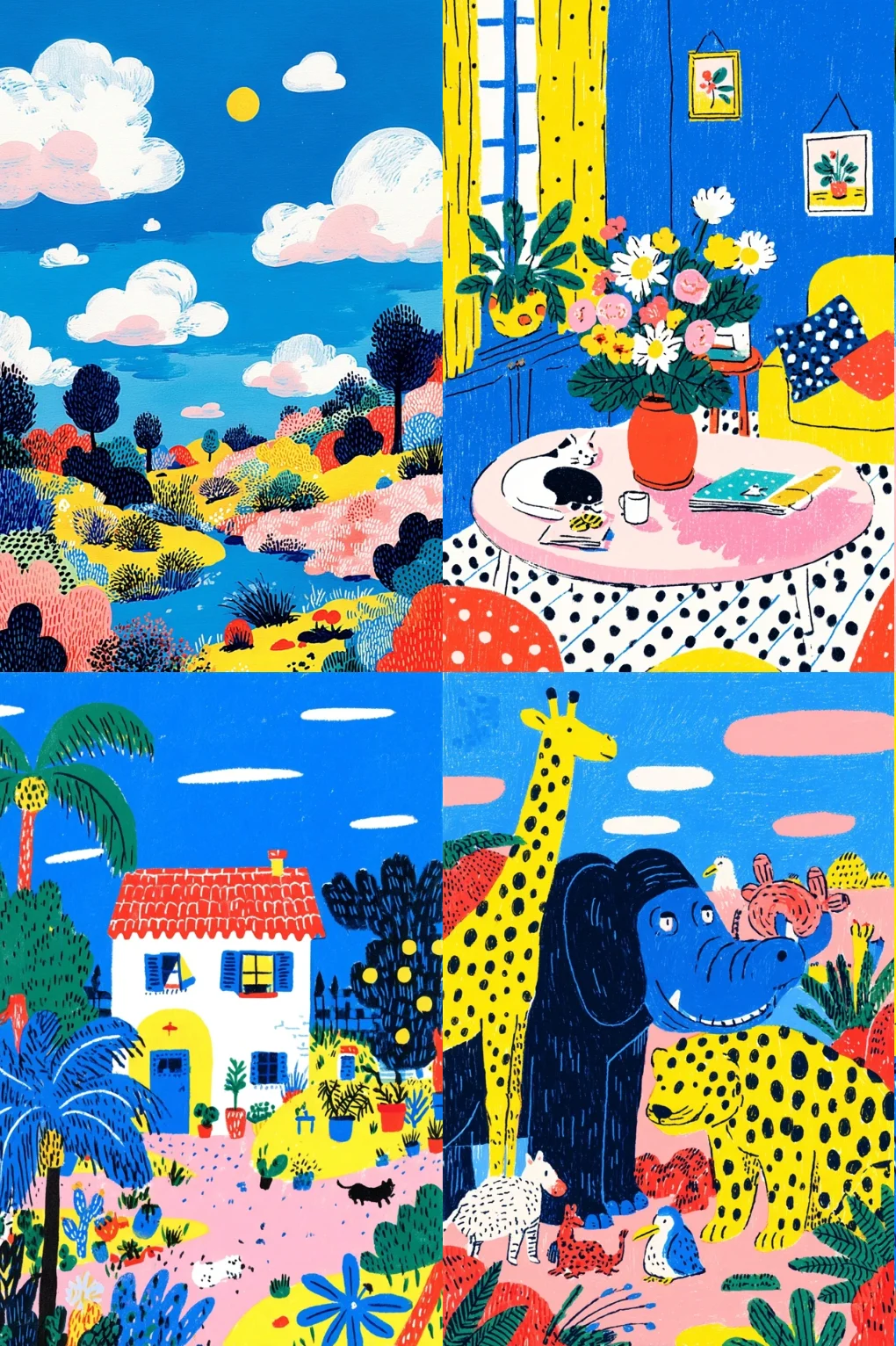 Playful Colorful Illustration