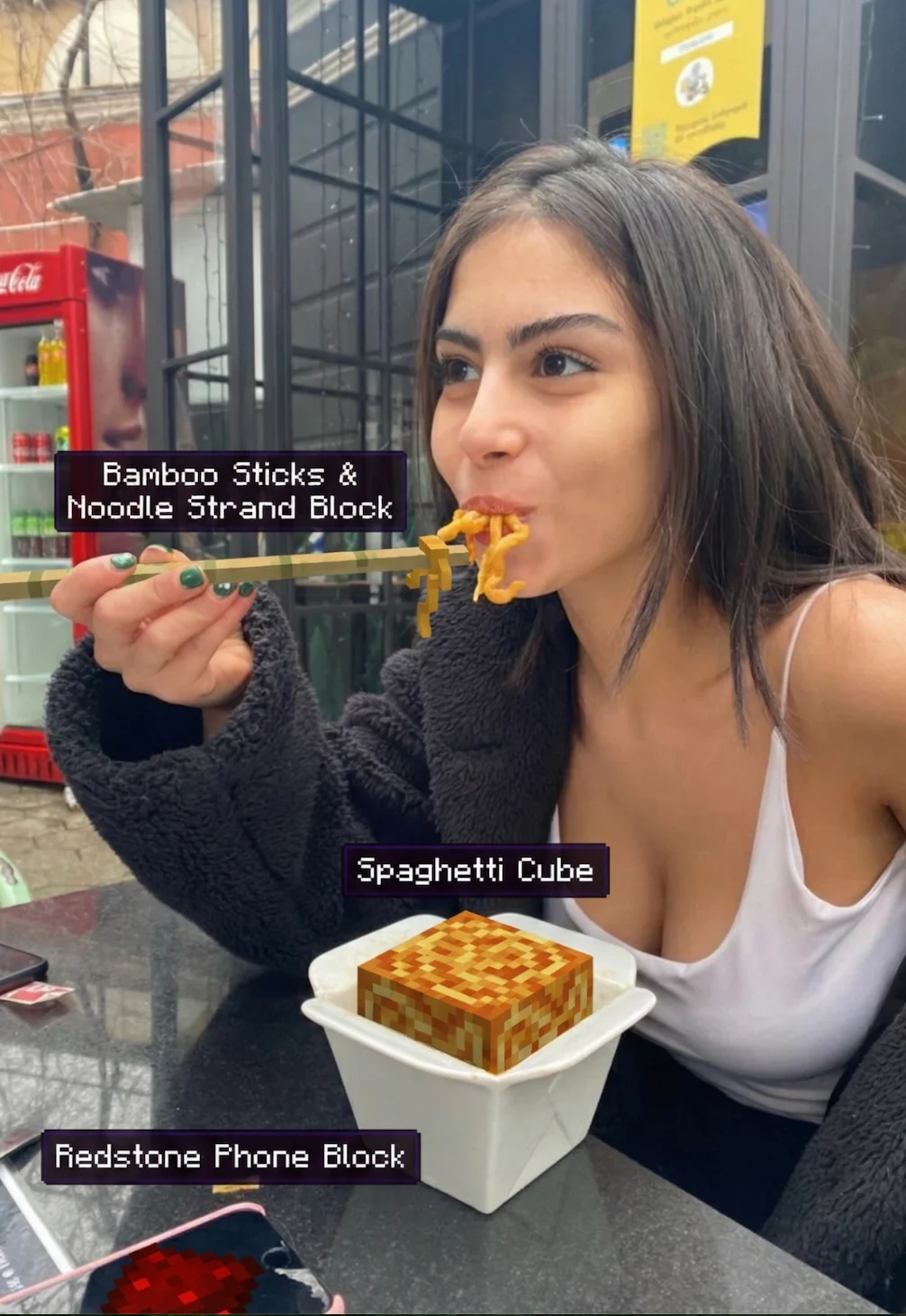 Transform Food and Items into Minecraft Style Blocks (with Labels)